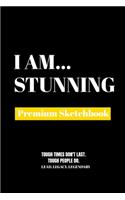 I Am Stunning: Premium Blank Sketchbook