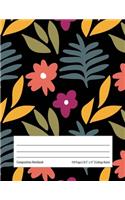 Composition Notebook: Floral Design Composition Notebook College ruled with 110 Pages and a large size of 8.5&#65533; x 11&#65533; Cute Notebooks for Girls Teens Kids Sch