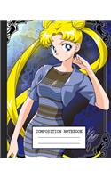 Notebook: Anime Japan Sailor Moon Soft Glossy Cover Graph Paper Pages Book 7.5 x 9.25 Inches 110 Pages