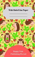 Cute Hedgehog Theme Wide Ruled Line Paper