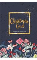 Christmas Card Address List Record Book