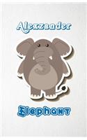 Alexzander Elephant A5 Lined Notebook 110 Pages