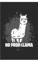 No Prob-llama: Llama Alapaca Notebook Blank Dot Grid Animal Journal dotted with dots 6x9 120 Pages Checklist Record Book Funny Take Notes Planner Paper Christmas G