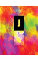 Monogram "J" Sketchbook: Blank Art Pad Notebook Journal Portfolio(10 Tropo One 365 Sketch)