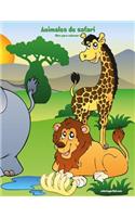 Animales de safari libro para colorear 1: (1 Animales de Safari)