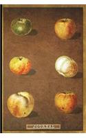 Journal: Vintage Fruit Apples Design - 128 College Ruled Pages: 6 x 9 in Blank Lined Journal with Soft Matte Cover - Notebook, Diary, Composition Notebook fo