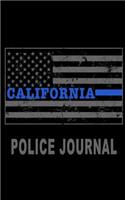 California Police Journal: Thin Blue Line Police Flag Police Field Interview Notebook