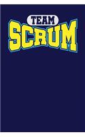 Team Scrum: Dark Blue, White & Yellow Design, Blank College Ruled Line Paper Journal Notebook for Project Managers and Their Families. (Agile and Scrum 6 x 9 in