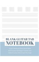 Blank Guitar Tab Notebook: Guitar Tablature Sheet Music Book 8.5x11 Inches 100 Pages 7 Staves with 5 Blank Guitar Chord Chart Per Page (Volume 2)