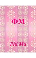 Phi Mu: Blank Notebook / Sketch / Drawing Book - 8.5 X 11 Paper - Unlined Journal - 100 Pages