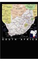 Modern Day Color Map of South Africa Journal: Take Notes, Write Down Memories in this 150 Page Lined Journal