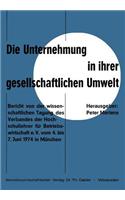 Die Unternehmung in Ihrer Gesellschaftlichen Umwelt