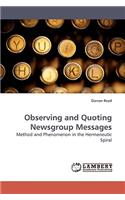 Observing and Quoting Newsgroup Messages