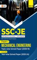 GKP SSC JE 2025 : Junior Engineer - Paper I - Mechanical Engineering - Topic-Wise Solved Papers 2008-2019 (Latest paper included 2020 - 2024)