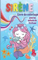Sirène Livre de Coloriage Pour les Enfants de 4 à 8 Ans