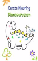 Eerste Kleuring Dinosaurussen: Geweldige en eenvoudige illustraties met schattige dinosaurussen