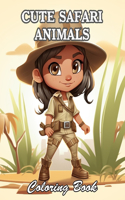 Cute Safari Animals Coloring Book