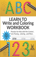 learn to write and coloring workbook for kids