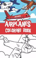 Airplanes coloring book: Helicopters, Aeroplanes, Fighter Jets and more. Airplanes lover coloring book
