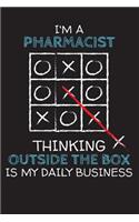 I'm a PHARMACIST: Thinking Outside The Box - Blank Dotted Job Customized Notebook. Funny Profession Accessories. Office Supplies, Work Colleague Leaving Gift, Co-Work