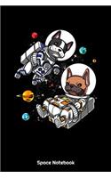 Space Notebook: Space Astronaut French Bulldog Notebook