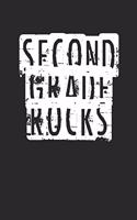 Back to School Notebook 'Second Grade Rocks' - Back To School Gift for Her and Him - 2nd Grade Writing Journal