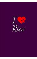 I love Rico: Notebook / Journal / Diary - 6 x 9 inches (15,24 x 22,86 cm), 150 pages. For everyone who's in love with Rico.