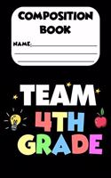 Composition Book Team 4th Grade