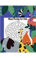 Maze Puzzle for Kids: Fun Puzzle Games Age 8-12 Years Easy Game Large Print Challenging Mazes Round Volume 2