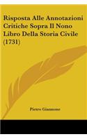 Risposta Alle Annotazioni Critiche Sopra Il Nono Libro Della Storia Civile (1731)