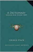 A Dictionary: English and Sindhi (1849)