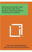 Optimum Power and Economy Air-Fuel Ratios for Liquefied Petroleum Gasses