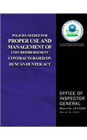 Policies Needed for Proper Use and Management of Cost-Reimbursement Contracts Based on Duncan Hunter Act