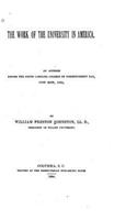 The work of the university in America (1884)