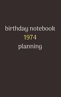 notebook birthday gift 1974