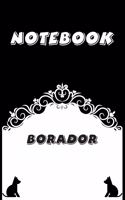Borador Notebook: Black and White notebook, Decorative Journal for Borador Lover: Notebook /Journal Gift, Black and White,100 pages, 6x9, Soft cover, Mate Finish