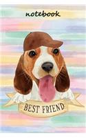 Notebook: Watercolor Painted Beagle Dog Blank Lined Journal To Write In For Notes, Ideas, Diary, To-Do Lists, Notepad - Beagle Gifts For Beagle Owners And Bea