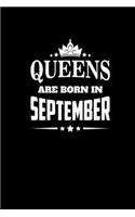 Queens Born September: Composition Notebook Writing Journal 6" x 9" 0 Pages. Journal Notebook for Note Taking, Diary, Journaling, Gratitude and Reminder for Girls, Women a