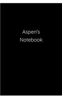 Aspen's Notebook: Notebook / Journal / Diary - 6 x 9 inches (15,24 x 22,86 cm), 150 pages.