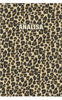 Analisa: Personalized Notebook - Leopard Print (Animal Pattern). Blank College Ruled (Lined) Journal for Notes, Journaling, Diary Writing. Wildlife Theme Des