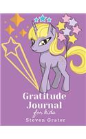 Gratitude Journal For Kids Unicorn - Stars - Pink