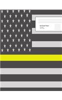 Thin Yellow Line Composition Notebook: Thin Yellow Line Composition Notebook, Dispatcher Notebook, 911 Dispatcher Journal, Thin Yellow Line Notebook, 7.44 X 9.69 5 X 5 Graph Paper with 12