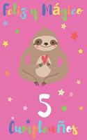 Feliz y Mágico 5 Cumpleaños: Regalo para Niños o Niñas de 5 Años - Con Espacio para Apuntar y Dibujar - Diario o Agenda