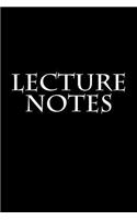 Lecture Notes