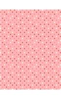 Notebook: Pink Dots Design Cover - Blank Notebook / Sketch / Drawing Book - 8.5 X 11 Paper - Unlined Notebook / Journal - 100 Pages