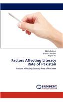 Factors Affecting Literacy Rate of Pakistan