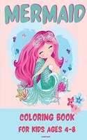 Mermaid Coloring Book for Kids 4-8