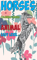 Coloring Books Animal Easy Level - Horses