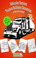 Véhicules livre de coloriage pour enfants: de 4 à 8 ans, Camions Tracteurs Bulldozers Excavatrices et bien plus encore!