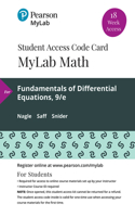 Mylab Math with Pearson Etext -- 18 Week Standalone Access Card -- For Fundamentals of Differential Equations